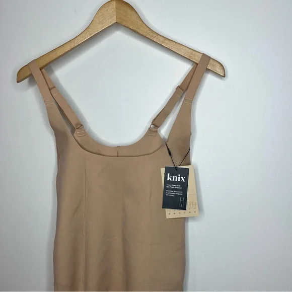 Knix Women's Size XL Customizable Open Bust Shaper Bodysuit Warm Sand NWT - Picture 3 of 14